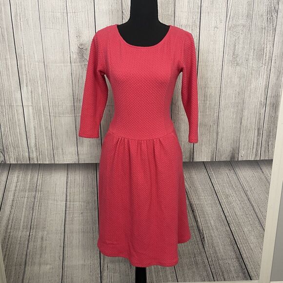 Matilda Jane Women's Small Pink Virginia Textured Dress with Pockets - Picture 1 of 8